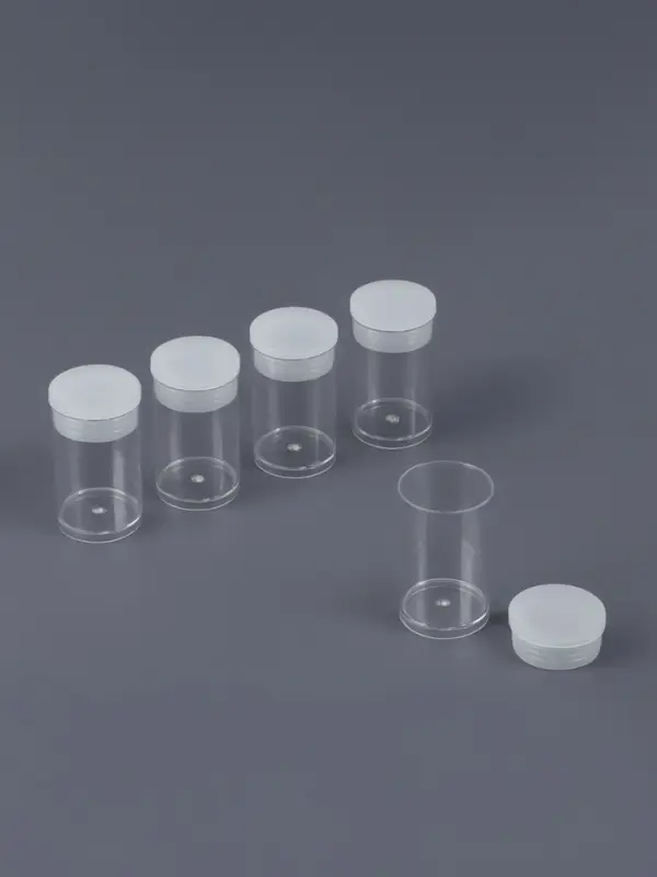 Набор баночек для мелочей, d=2.2×3.8 см, 5 шт., прозрачный