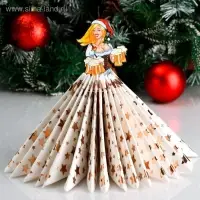 Салфетница "Девушка в новогоднем костюме с Бокалами", ДВУСТОРОННЯЯ наклейка, 20×13.5 см Салфетница "Девушка в новогоднем костюме с Бокалами", ДВУСТОРОННЯЯ наклейка, 20×13.5 см