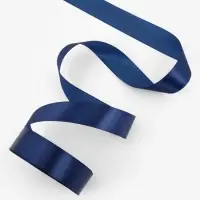 Лента атласная, 25 мм, 23&plusmn;1 м, тёмно-синяя №38