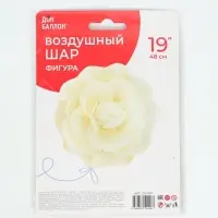 Воздушный шар фольгированный 19" &laquo;Цветок. Кремовая камелия&raquo;
