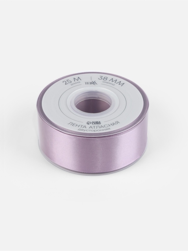 Лента атласная двухсторонняя №0434 38мм*25±1м сиреневый TR Лента атласная двухсторонняя №0434 38мм*25±1м сиреневый TR
