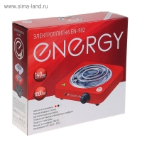 Плитка электрическая ENERGY EN-902R, 1000 Вт, 1 конфорка, красная