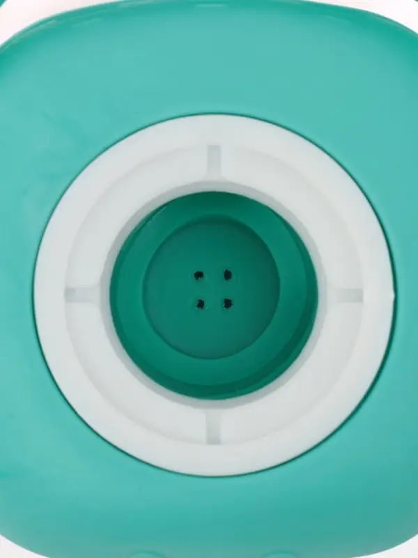 Щётка - мочалка массажная силиконовая с ёмкостью для мыла Доляна, бирюзовая