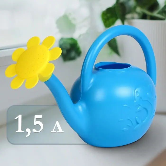 Лейка, 1.5 л, с рассеивателем, цвет МИКС, &laquo;Ромашка&raquo;