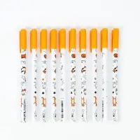 Ручка пластик пиши-стирай с колпачком " Кот-обормот ", синяя паста, гелевая 0,5 мм