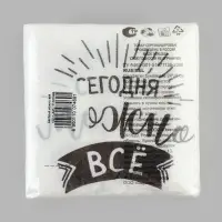 Салфетки бумажные однослойные &laquo;Сегодня можно всё&raquo;, 24&times;24 см, набор 100 шт.