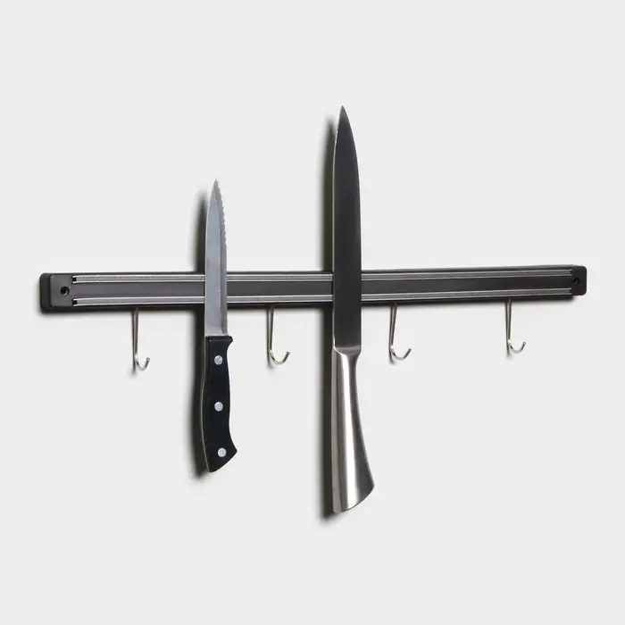 Держатель для ножей магнитный Доляна &laquo;Линия&raquo;, с крючками, 51 см