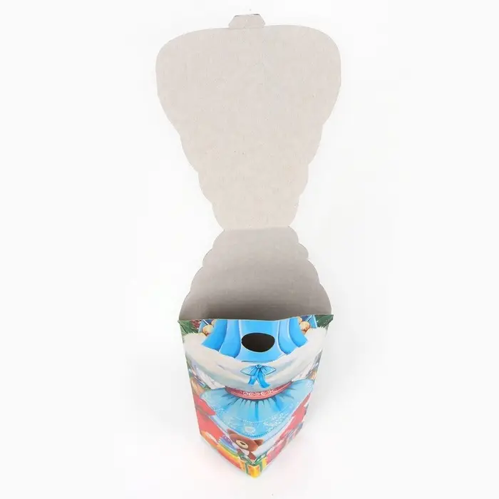 Подарочная коробка новогодняя Снегурочка, для сладких подарков, 14 (24) &times; 5&times;5 см