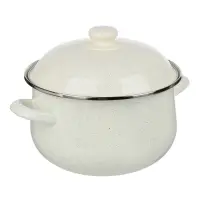 Кастрюля эмалированная VETTA Айвори, 22см, 3,6л, индукция