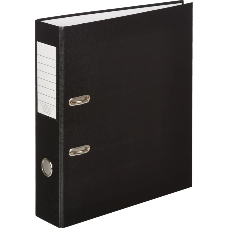 Папка-регистратор  75мм, 10шт/уп, черный,ПБП1,карм.кор