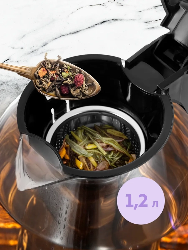 Чайный набор чайник электрический КТ-6180 - 2 л