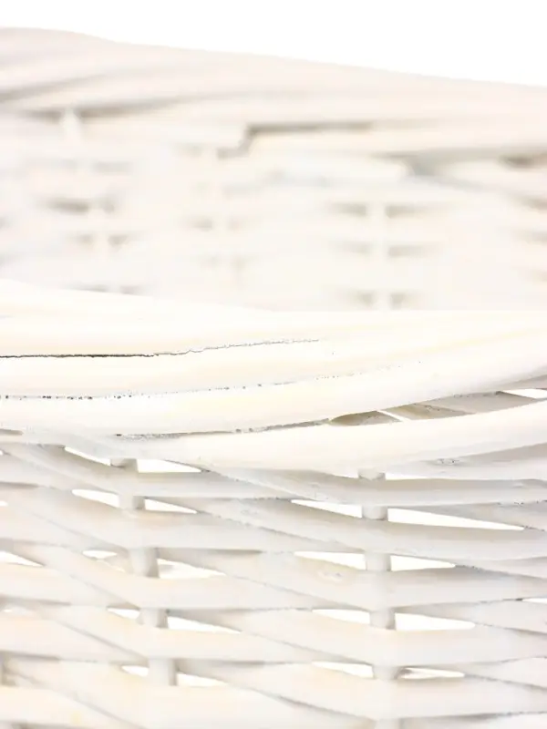 Корзина плетёная для хранения Folia, с ручкой, белая, набор 3 шт.