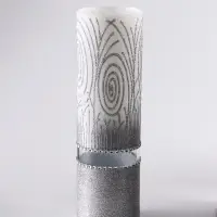 Ваза «Соблазн», прямая, h=26 см, стекло, бело-серебристая Ваза «Соблазн», прямая, h=26 см, стекло, бело-серебристая