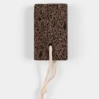 Натуральная пемза для педикюра, с подвесом, 10×6 см, в пакете, коричневый