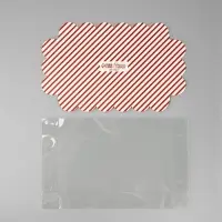 Коробка для кондитерских изделий с пластиковой крышкой &laquo;С Новым годом!&raquo;, 10.5&times;21&times;3 см