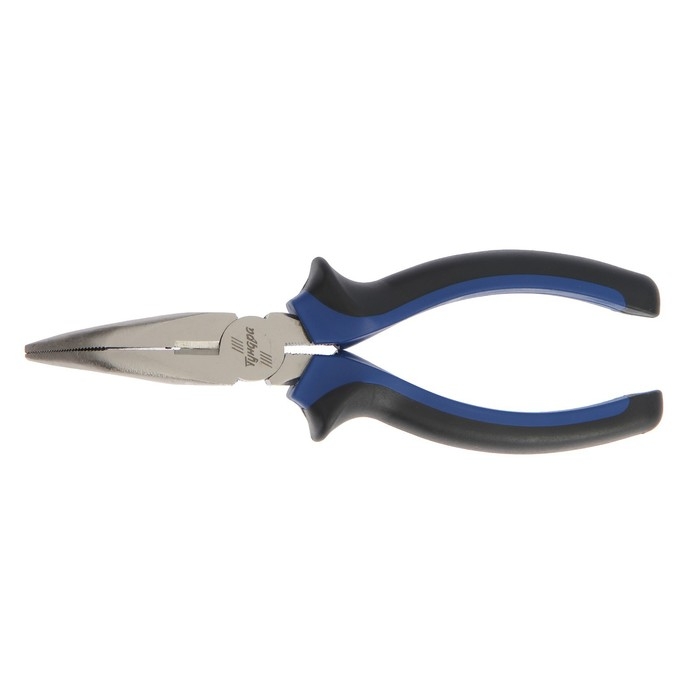 Длинногубцы изогнутые ТУНДРА, CrV, никелированные, двухкомпонентные рукоятки, 160 мм Длинногубцы изогнутые ТУНДРА, CrV, никелированные, двухкомпонентные рукоятки, 160 мм
