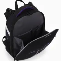 Рюкзак школьный для девочки &laquo;Котик&raquo;, Stavia, эргономичная спинка, 30&times;16&times;38 см, чёрный