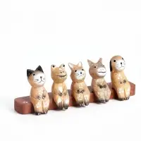 Фигура &laquo;Зверушки на скамейке&raquo;, 18&times;6&times;4.5 см, дерево, коричневый