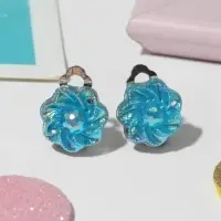 Серьги клипсы детские Выбражулька «Блестящие цветы», миксы