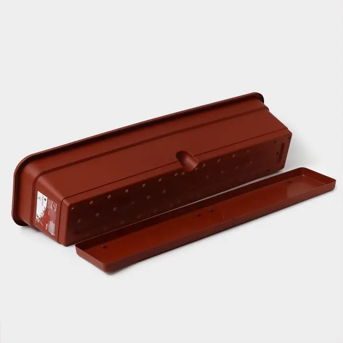 Ящик балконный для цветов, 16 л, 80&times;20&times;17 см, пластиковый, цвет терракот