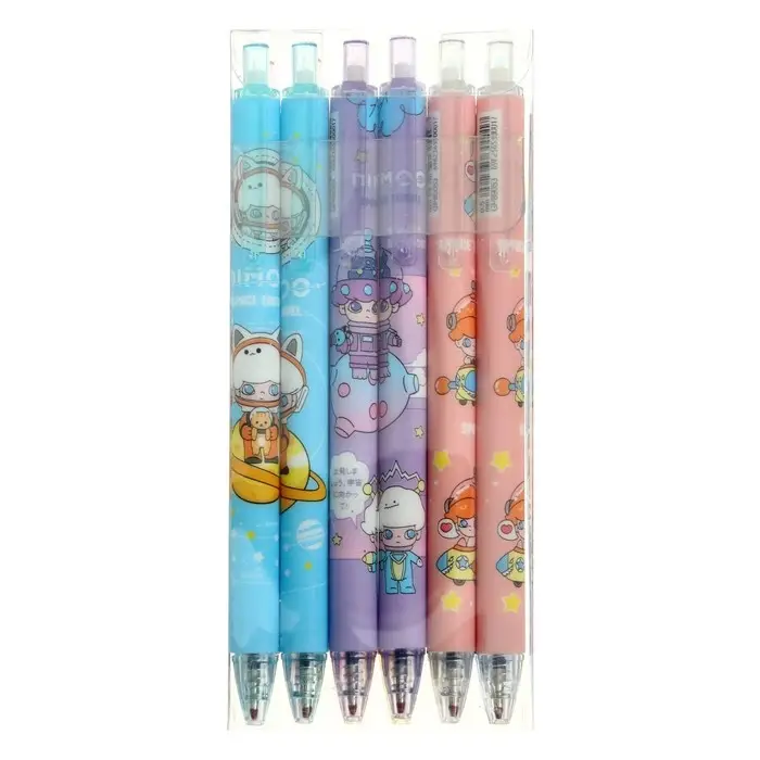 Ручка гелевая, автоматическая 0.5 мм, стержень чёрный, корпус с рисунком, МИКС (штрихкод на штуке) Ручка гелевая, автоматическая 0.5 мм, стержень чёрный, корпус с рисунком, МИКС (штрихкод на штуке)