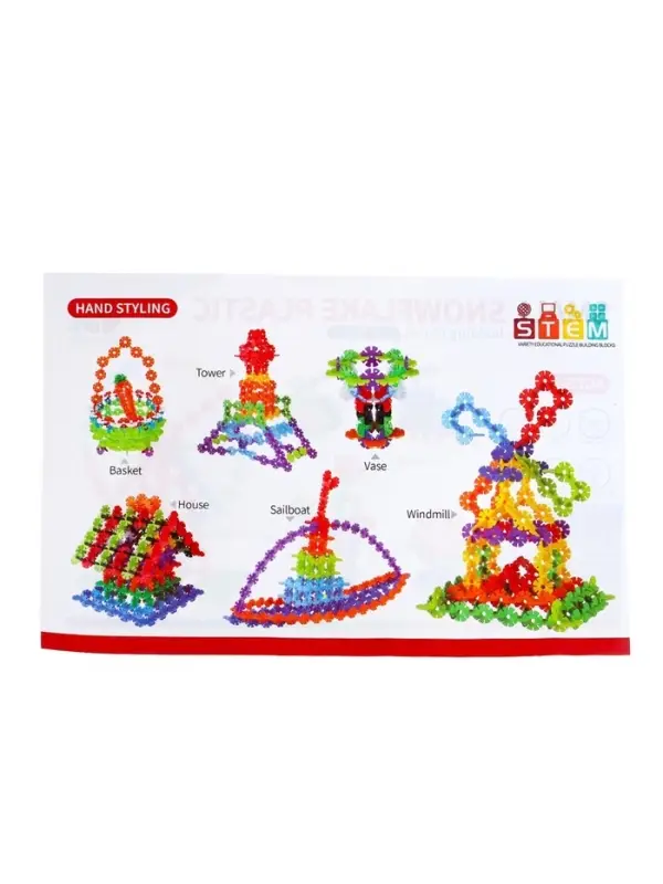 Конструктор обучающий &laquo;Круглые снежинки&raquo;, 198 деталей