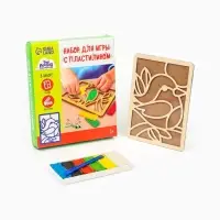 Картина пластилином &laquo;Птичка&raquo;, 21&times;15 см, набор для творчества