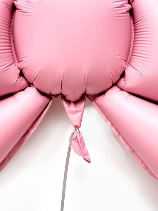 Воздушный шар фольгированный 50" "Бант" цвет розовый матовый
