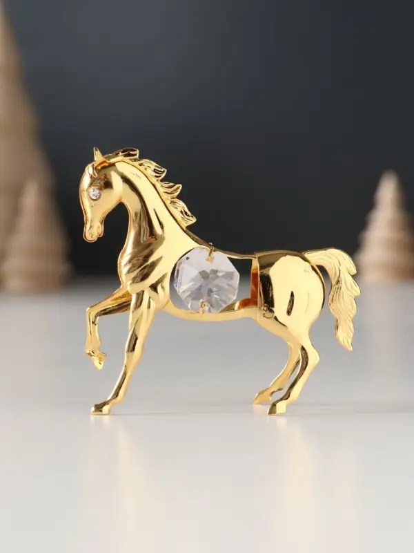 Сувенир Лошадка маленькая с 2-мя прозрачными хрусталиками, 7х2х6 см. Сувенир Лошадка маленькая с 2-мя прозрачными хрусталиками, 7х2х6 см.