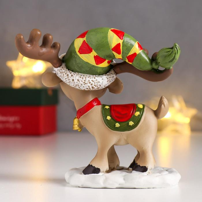 Сувенир полистоун Сувенир полистоун "Лосик в колпаке сползающим на глаза" МИКС 11х5,5х11 см