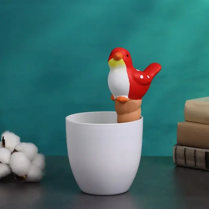 Автополив для комнатных растений &laquo;Птичка&raquo;, 16.5&times;8.5 см, керамика, набор 4 шт., МИКС