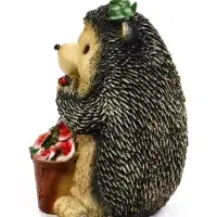 Садовая фигура из полистоуна &laquo;Ёжик с цветочным горшком&raquo;, 20&times;17&times;26 см