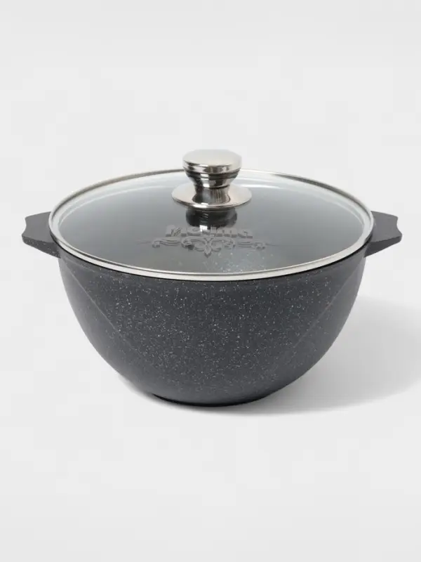 Казан Мечта &laquo;Гранит Star&raquo;, 5 л, литые ручки, антипригарное покрытие, стеклянная крышка, литой алюминий, тёмно-синий