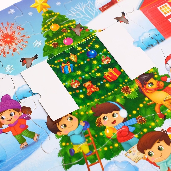 Пазлы с окошками «Зимние радости», 6 окошек, 27 деталей Пазлы с окошками «Зимние радости», 6 окошек, 27 деталей