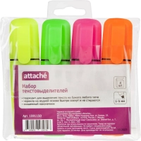 Набор текстовыделителей Attache Palette 1-5мм набор 4цв HL6010