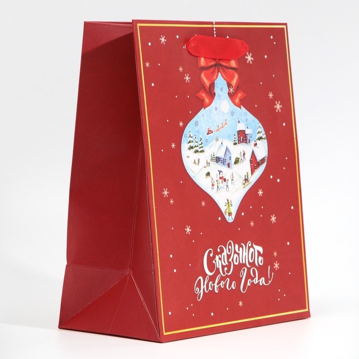 Пакет подарочный новогодний ламинированный «Сказка», MS 18 х 23 х 10 см