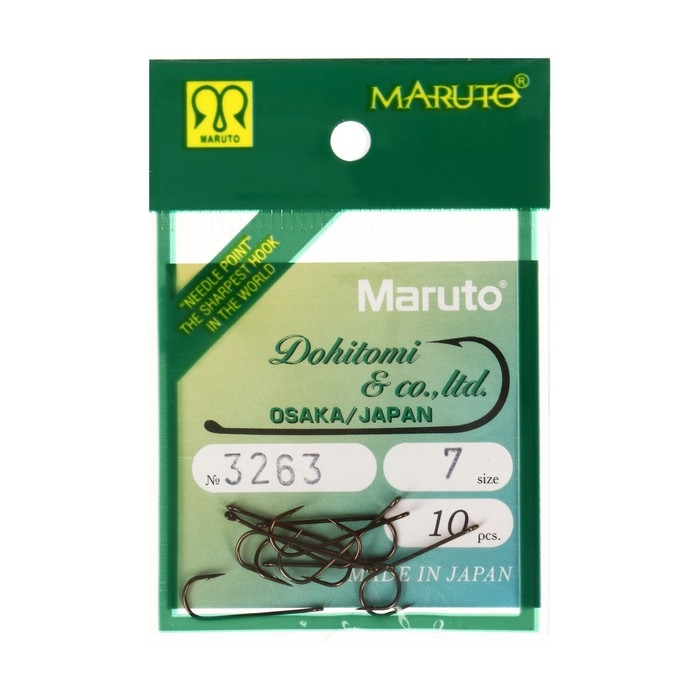 Крючки универсальные Maruto 3263, цвет BR, № 7, 10 шт. Крючки универсальные Maruto 3263, цвет BR, № 7, 10 шт.