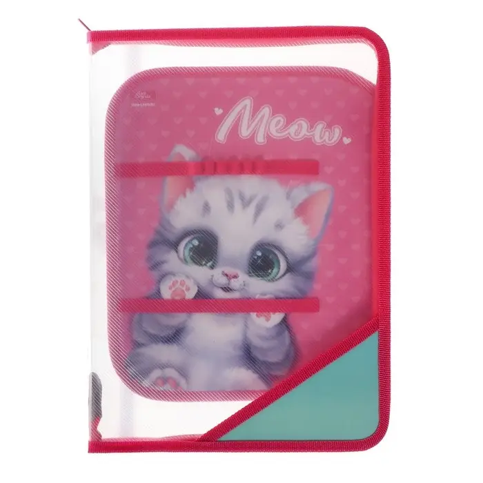 Папка для труда, А4, пластиковая, 23&times;32.5&times;2.5 см &laquo;Котик&raquo;