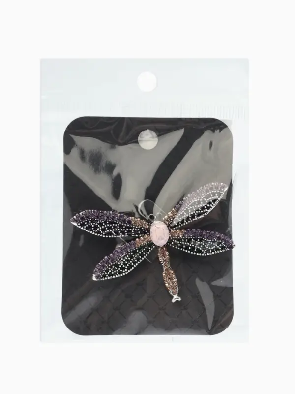 Брошь &laquo;Стрекоза&raquo;, разноцветная в чернёном серебре