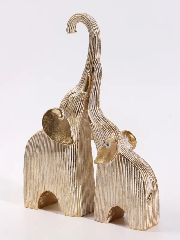 Фигурка &laquo;Золотые слоны&raquo;, набор 2 шт., 24&times;6&times;32 см