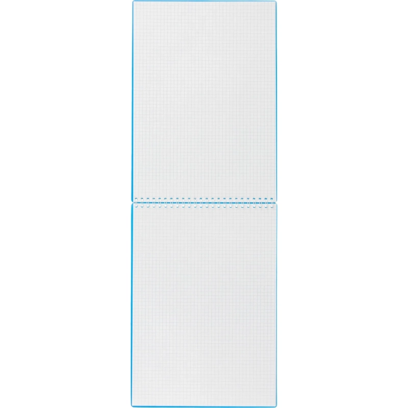 Блокнот А4 80 л. Attache Economy, мет.гребень,пласт.обл,синий, клетка