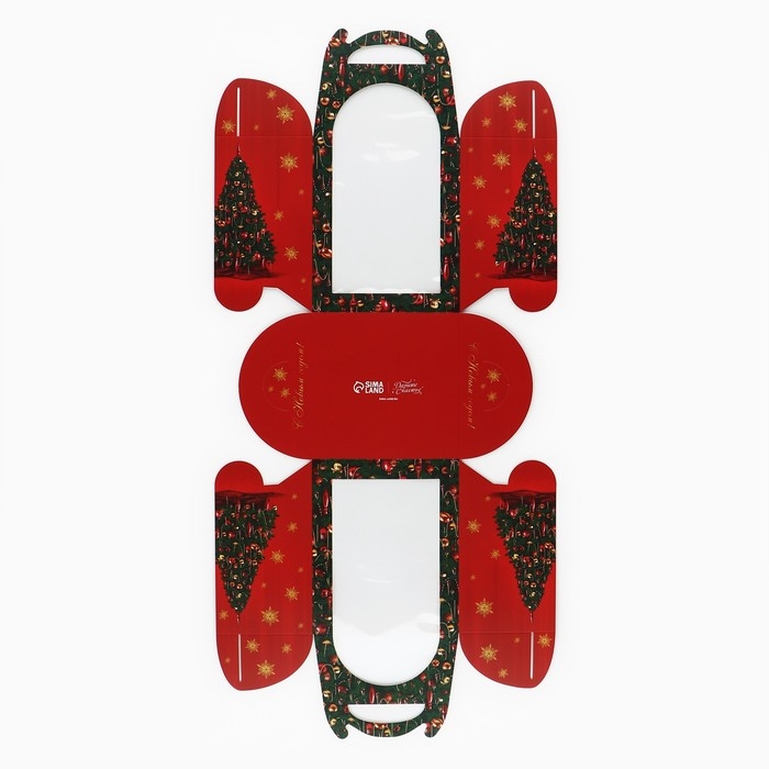 Складная коробка под маленький торт «Роскошная ёлка», 15 х 15 х 18 см, Новый год Складная коробка под маленький торт «Роскошная ёлка», 15 х 15 х 18 см, Новый год