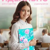 Колледж-тетрадь Calligrata TOP &laquo;Цветы на мятном фоне&raquo; А4, 160 листов, в клетку, в твёрдой обложке 7БЦ, матовая ламинация, выборочный лак