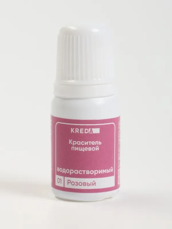 Краситель пищевой Kreda Bio Prime-gel, водорастворимый розовый, 10 мл