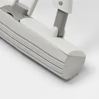 Швабра для мытья пола PVA Raccoon, со складным отжимом, насадка 28&times;6 см, стальная ручка с 3 секциями 130 см