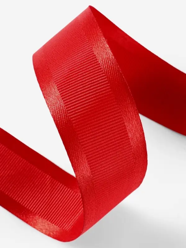 Лента декоративная, репсовая/атласная, 25 мм, 9.1 &plusmn; 0.5 м, красная №26
