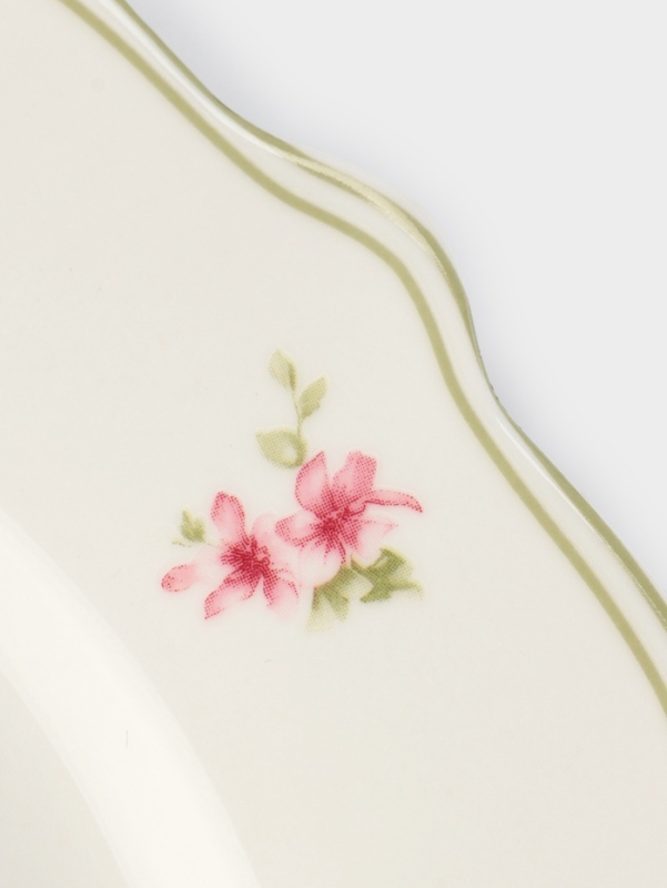 Тарелка WY Spring flowers, d=20 см, фарфор, белая Тарелка WY Spring flowers, d=20 см, фарфор, белая