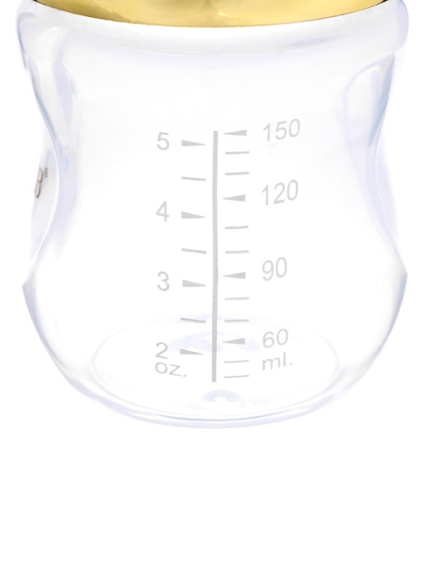 Бутылочка для кормления с наклейками «Золотой малыш» от 0 мес., 150 мл., цвет золотой, M&B