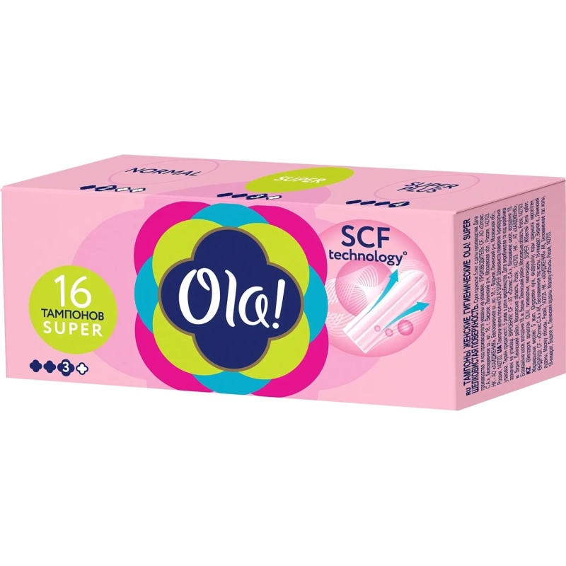 Тампоны Ola! TAMPONS SUPER Шелковистая поверхность 16шт/уп