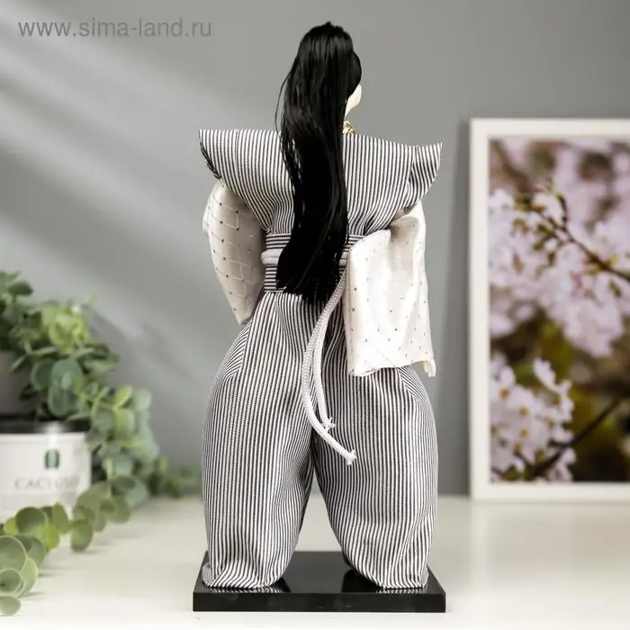Кукла коллекционная &laquo;Самурай в сером кимоно с мечом&raquo;, 30&times;12.5&times;12.5 см